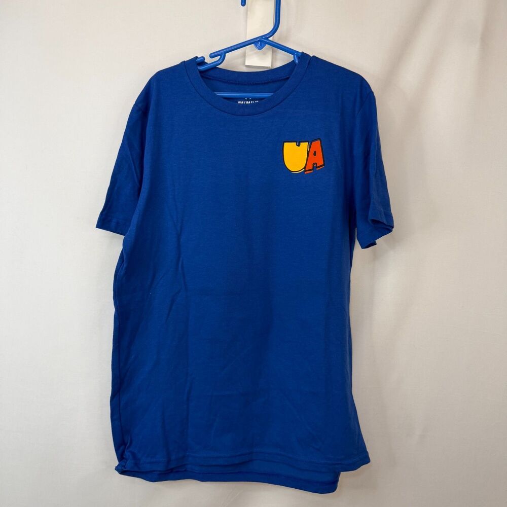 Size M Under Armour Boys Cartoon Letters Graphic T Shirt NWT Blue